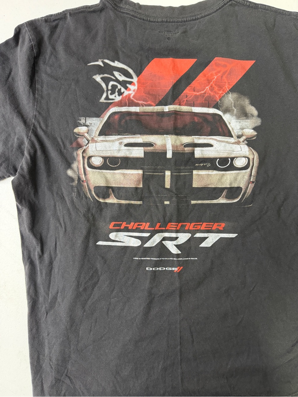 Hollister Dodge Challenger SRT Hellcat Graphic T-Shirt Faded Black Men’s L